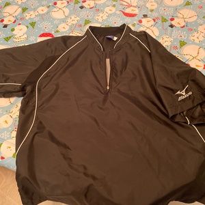 Mizuno Baseball Golf Black Windbreaker 